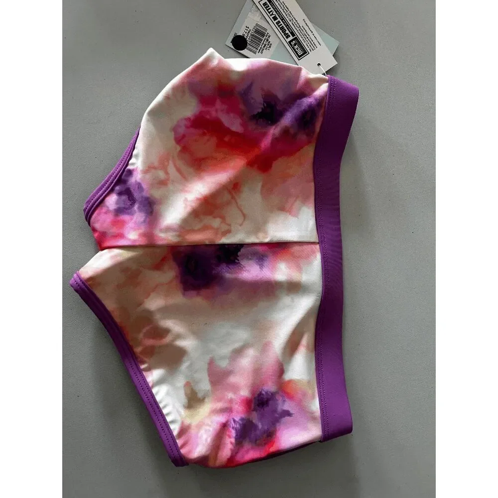 DSG | Girls Inky Overdye Warm Purple and Pink Swim Shorts S (6-8)
